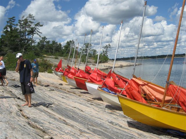 Photo: The Fleet Pulled Up on the Rocky Shore of the Pancakes
Photographer: Heather Pugh