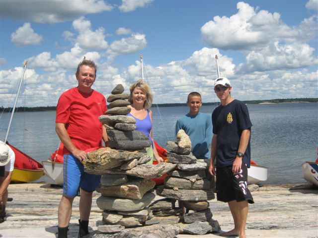 Photo: Les, Mayka, Michael and Mat Admire the Inukshuks
Photographer: Heather Pugh