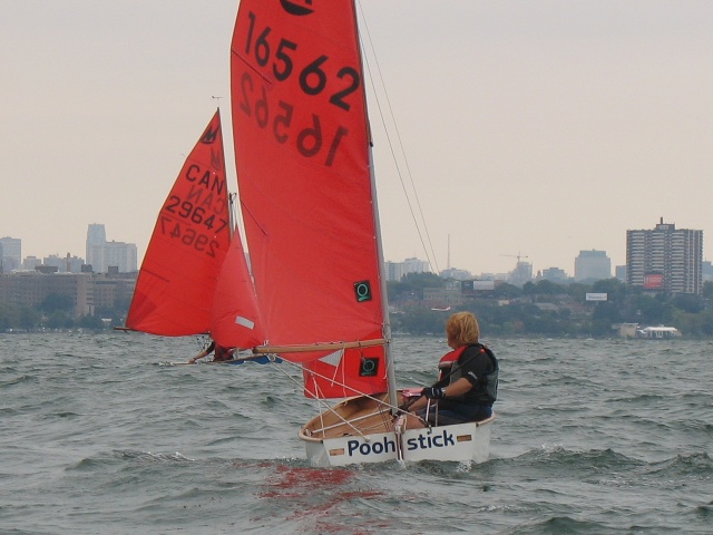 Photo: Heather Crosses the Finish Line (Mat Behind Here has Already Finished)