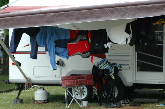 Photo: There was Lots of Equipment to Hang Out to Dry