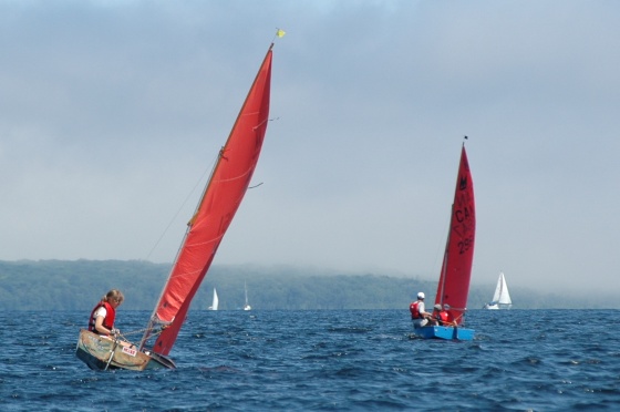 Photo: Kayley Tries to Catch Up to Mat and Mike