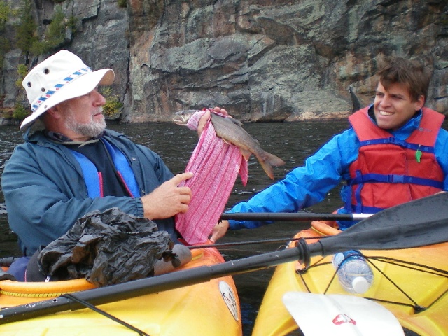 Photo: Aleid Chats with a Trout