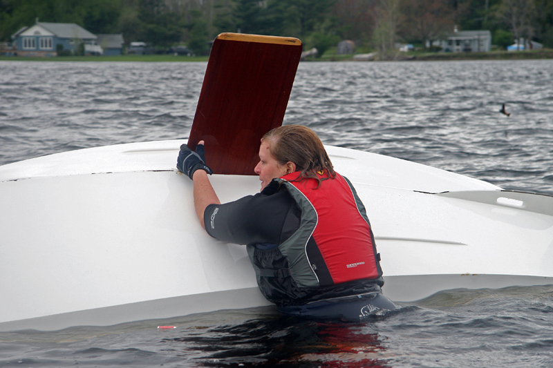 Photo: Heather Rights Her Boat