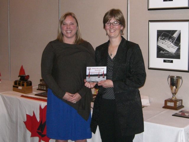 Photo: Marika Accepts her Plaque