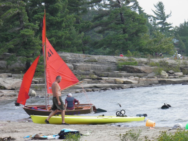 Photo: John Attempts to Tow his Launching Dolly