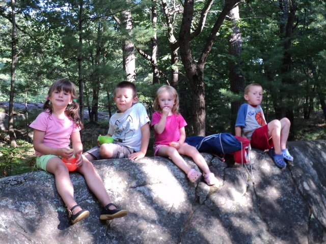 Photo: The Kids Enjoy the Rocks at the Wine and Cheese