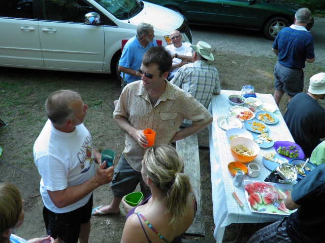Photo: Aleid Chats with Michael and Dana