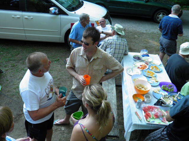 Photo: Aleid Chats with Michael and Dana