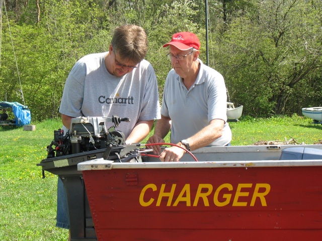 Photo: Derek and Paul Reconnect Charger's Motor