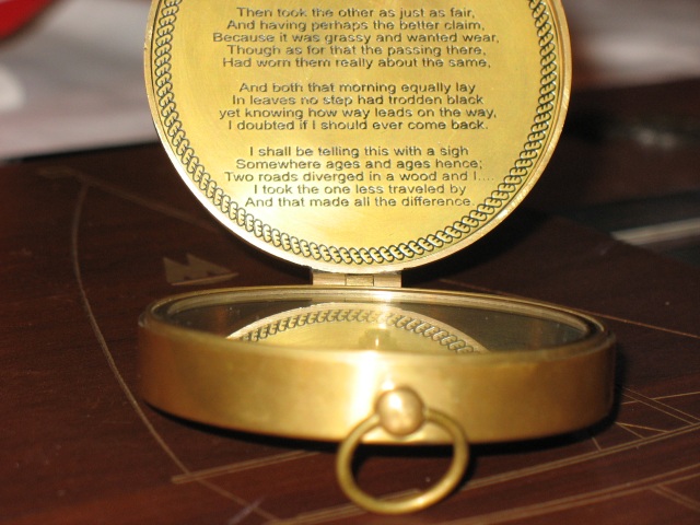 Photo: Close-Up of the Compass Presented to Dave Hull
