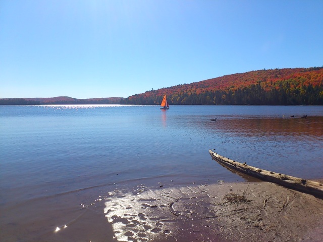 Photo: Aleid Goes for a Sail on Rock Lake