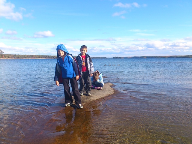 Photo: Kayden, Wyatt and Tayja on the Little Beach