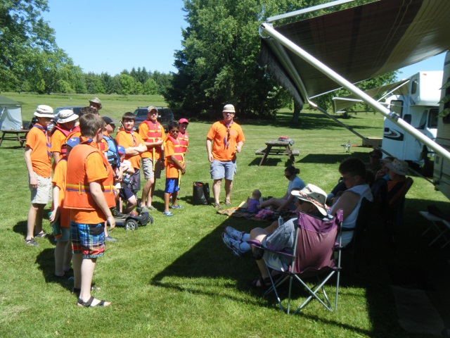 Photo: Scouter Steve Outlines the Day's Activities