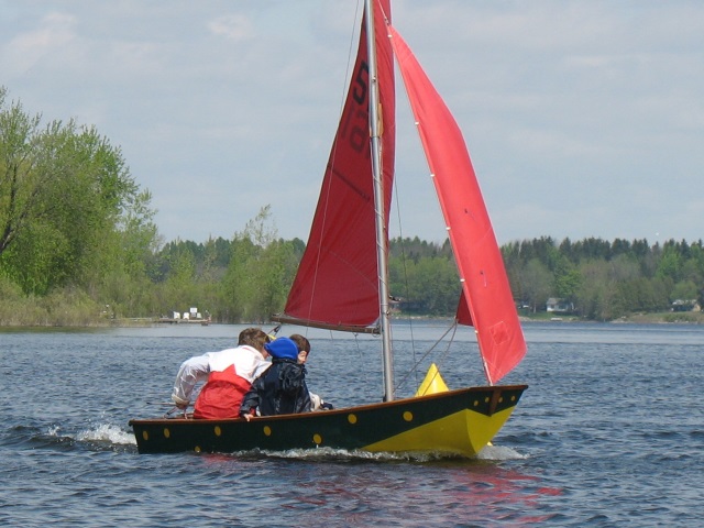 Photo: Marika and Wyatt are First Around the Top Mark