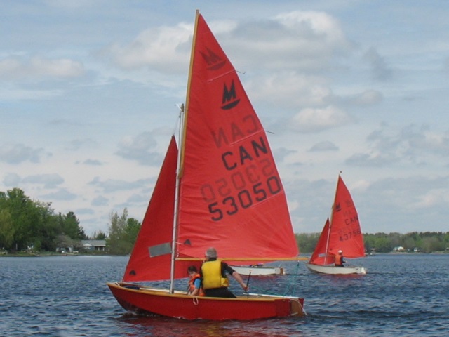 Photo: Steve Heading to the Windward Mark, Dawn and Erik to Leeward