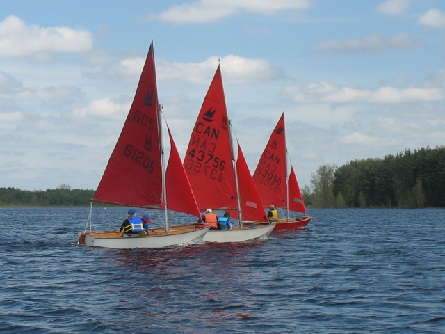 Photo: It's a CLose Race Between Steve, Erik and Dawn Approaching the Gybe Mark