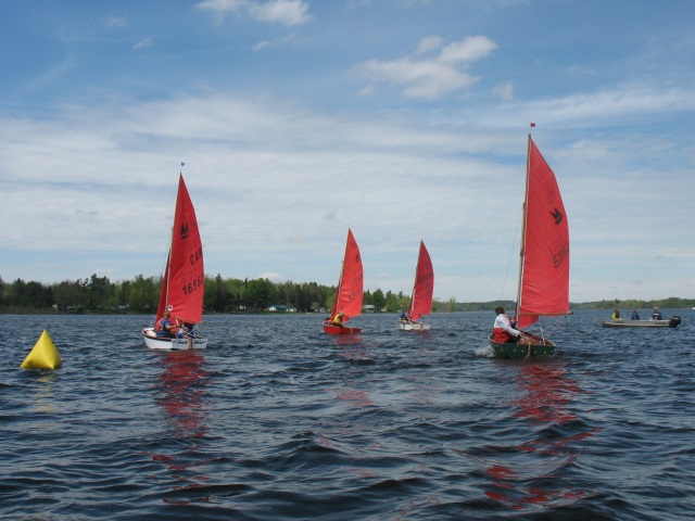 Photo: Except for Erik and Shelley, Everybody Heads for the Righthand Side on Port Tack