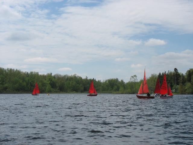 Photo: Erik and Kaiden are First Around the Windward Mark