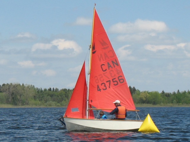 Photo: Erik and Kaiden Still Lead Around the Leeward Mark