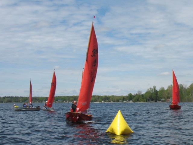 Photo: Shelley and Erik are First to Cross the Line