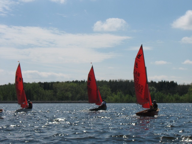 Photo: Marika, Erik and Steve Heading to the Windward Mark